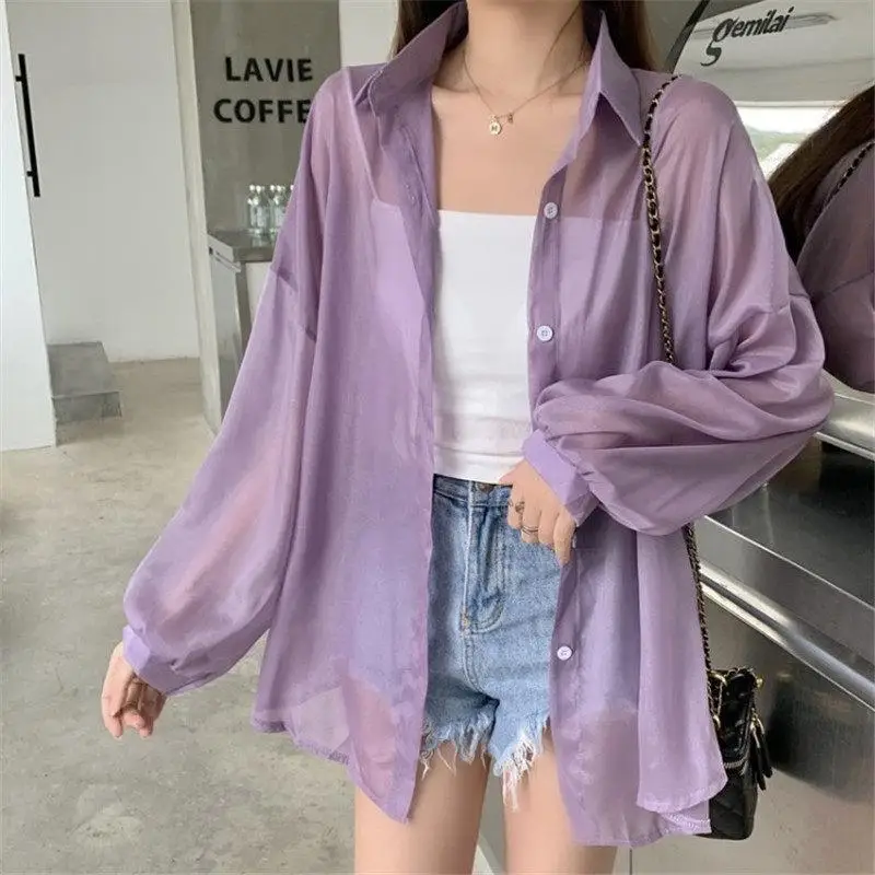 Fashionable Pearl Light Sunscreen Shirt Jacket for Women Loose Fit Long Sleeve Collar Cardigan Style Women's Fashion
Fashionable Pearl Light Sunscreen Shirt Jacket for Women Loose Fit Long Sleeve Collar Cardigan Style Women's Fashion