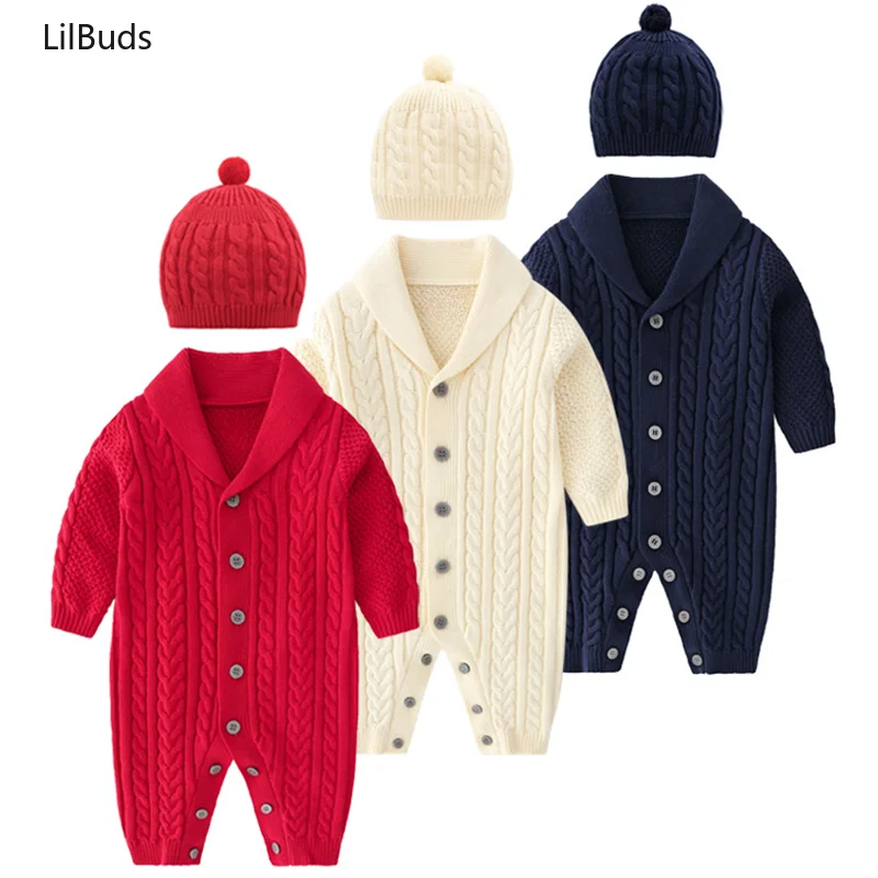 2024 Baby Girl Boy Clothes Long Sleeve Jumpsuits+ Hat Outfits Autumn Newborn Rompers Knitted Solid Toddler Infant Knitwear Top
2024 Baby Girl Boy Clothes Long Sleeve Jumpsuits+ Hat Outfits Autumn Newborn Rompers Knitted Solid Toddler Infant Knitwear Top