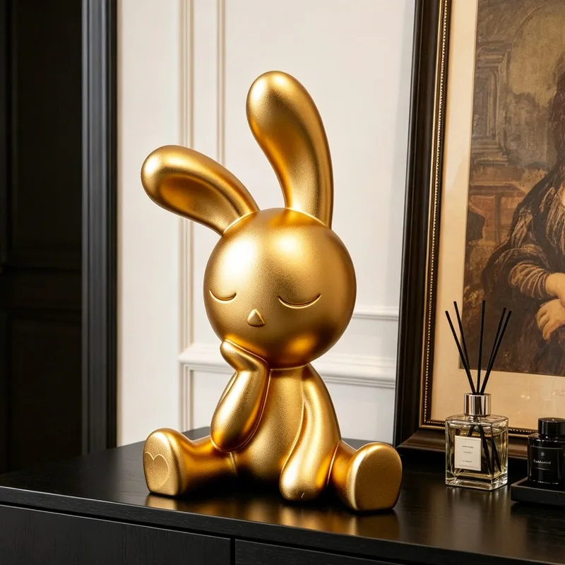 Statuette Creative Abstract Art Sitting Rabbit Ornament Living Room Entrance TV Cabinet Wine Cabinets Figurine Decoration Gift
Statuette Creative Abstract Art Sitting Rabbit Ornament Living Room Entrance TV Cabinet Wine Cabinets Figurine Decoration Gift