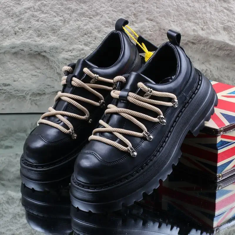 Fashion Men's Motorcycle Boots White Black Thick Sole Rock Punk Ankle Western Cowboy Boots Round Toe Platform Leather Shoes
Fashion Men's Motorcycle Boots White Black Thick Sole Rock Punk Ankle Western Cowboy Boots Round Toe Platform Leather Shoes