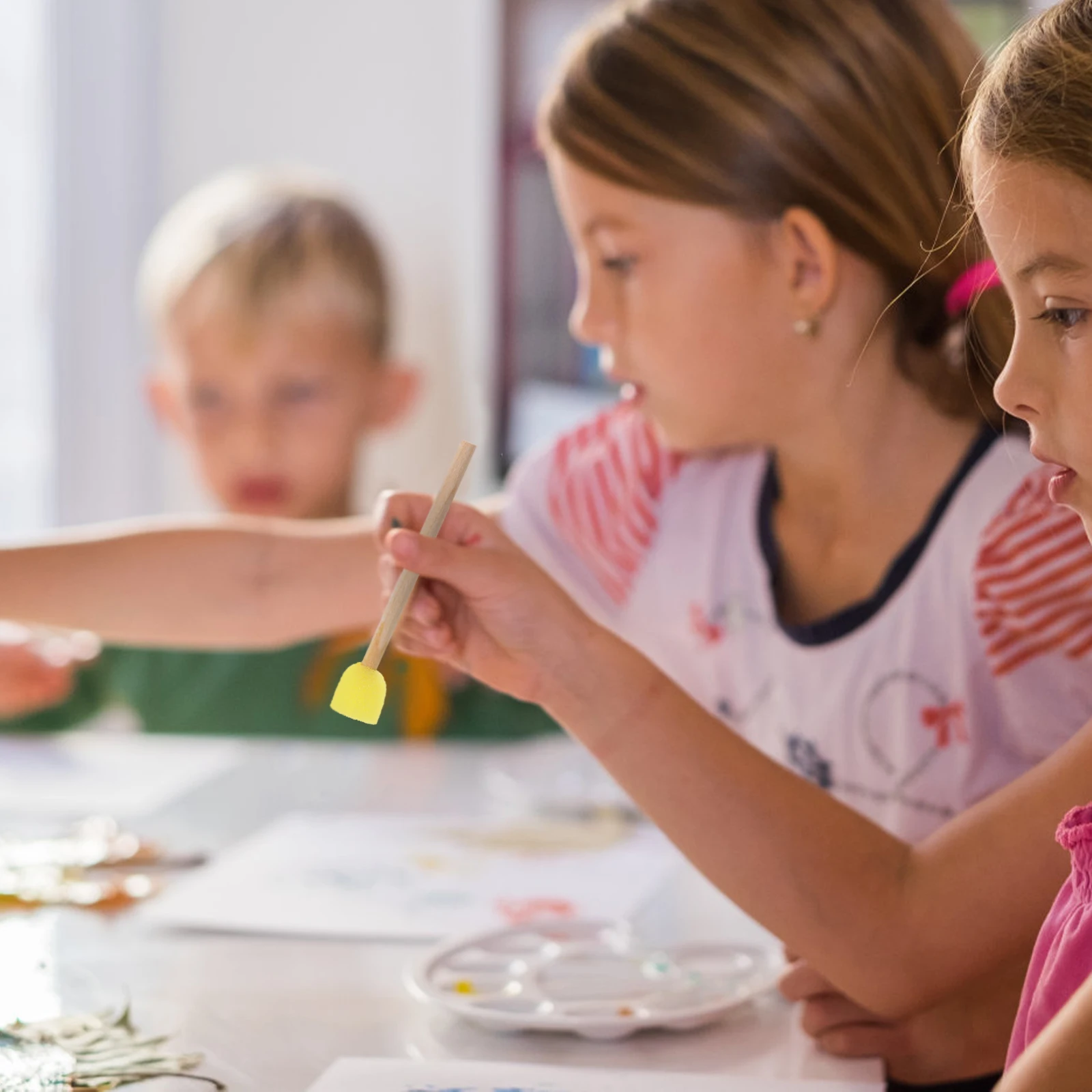 12Pcs Sponge Paint Brushes Round Soft Painting Sponges Wooden Handle Art Sponges for DIY Drawing Craft Projects
12Pcs Sponge Paint Brushes Round Soft Painting Sponges Wooden Handle Art Sponges for DIY Drawing Craft Projects