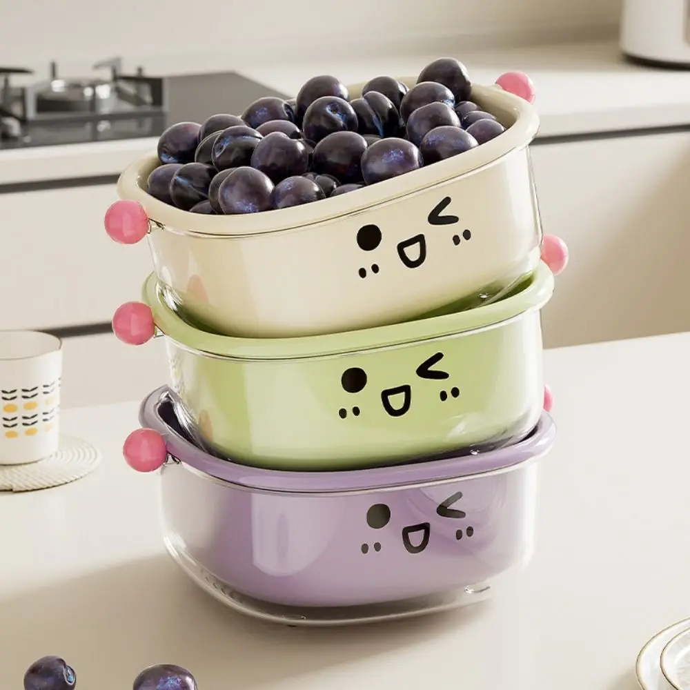 Home Use Plastic Drain Basket 2-in-1 Double Layer Washing Vegetable Basin Cartoon Large Capacity Fruit Tray Gift
Home Use Plastic Drain Basket 2-in-1 Double Layer Washing Vegetable Basin Cartoon Large Capacity Fruit Tray Gift