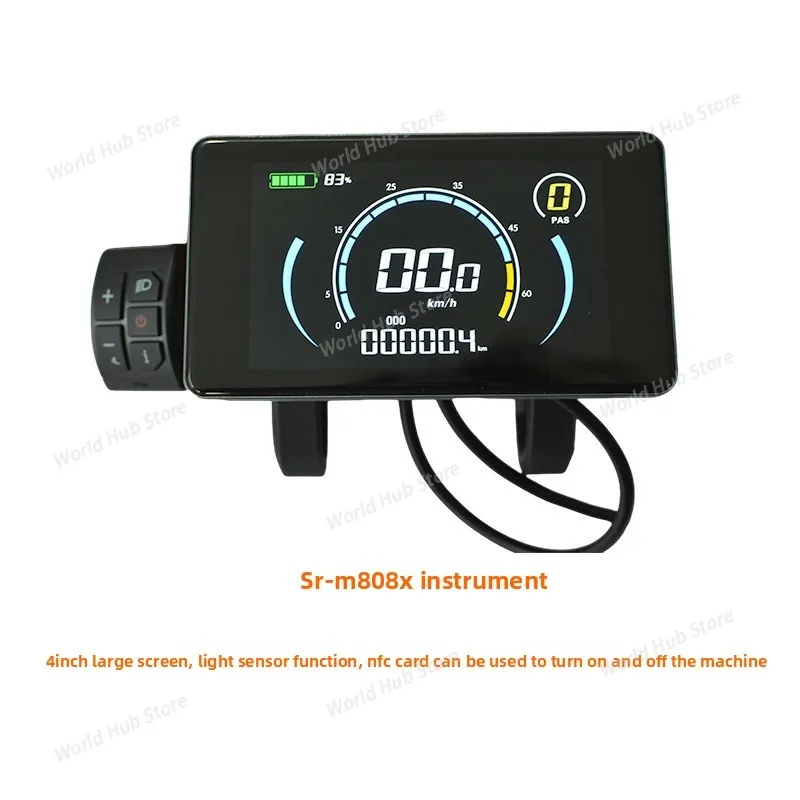 24V-72V Electric Bicycle LCD 4-inch Liquid Crystal Display Instrument 808 with Light Sensing System NFC on/off
24V-72V Electric Bicycle LCD 4-inch Liquid Crystal Display Instrument 808 with Light Sensing System NFC on/off