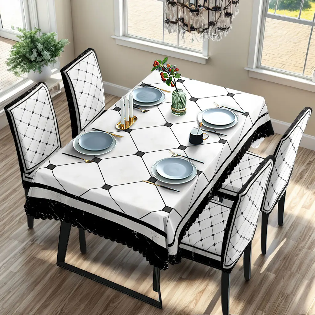 5/7pcs Geometric Grid Tablecloth Elastic Chair Covers Set Modern Home Decor
5/7pcs Geometric Grid Tablecloth Elastic Chair Covers Set Modern Home Decor