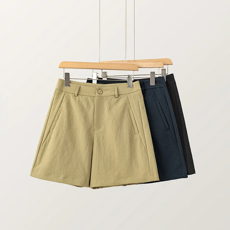 High-waist Shorts Women's Summer Thin 2026 New Loose Suit Four-quarter Wide-leg Pants Casual Straight-leg Five-quarter Mid-pants
High-waist Shorts Women's Summer Thin 2026 New Loose Suit Four-quarter Wide-leg Pants Casual Straight-leg Five-quarter Mid-pants