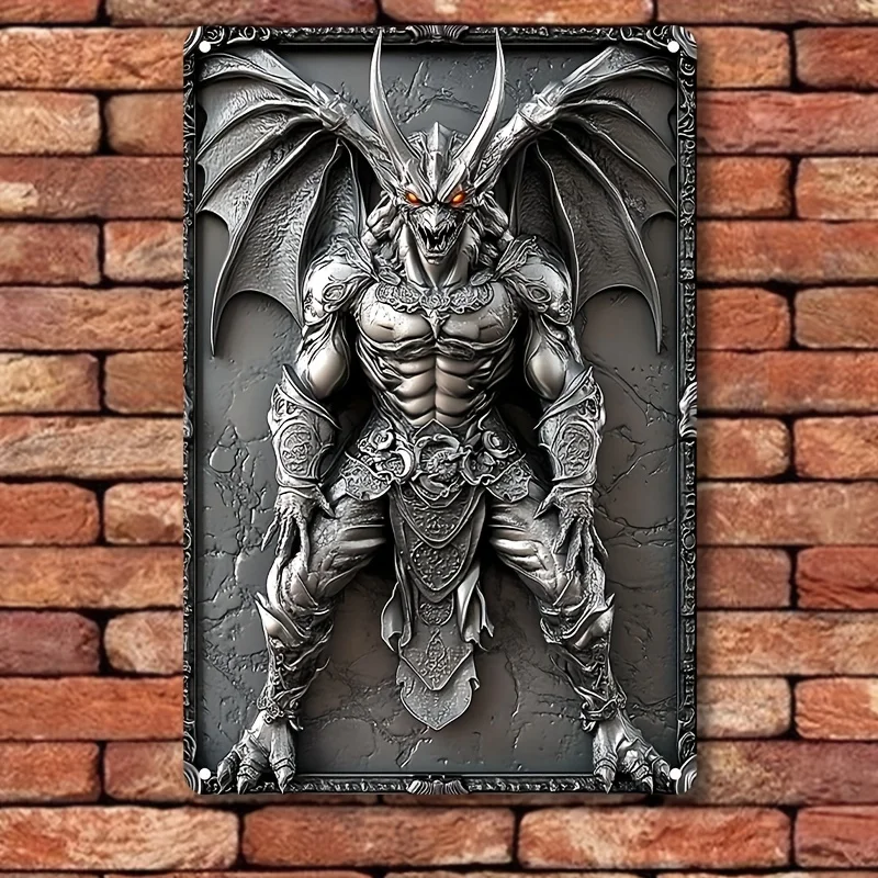 Square Vintage Gargoyle Warrior Aluminum Sign for Home, Bar, Restaurant & Living Room Wall Decor, Decorative Wall Poster
Square Vintage Gargoyle Warrior Aluminum Sign for Home, Bar, Restaurant & Living Room Wall Decor, Decorative Wall Poster
