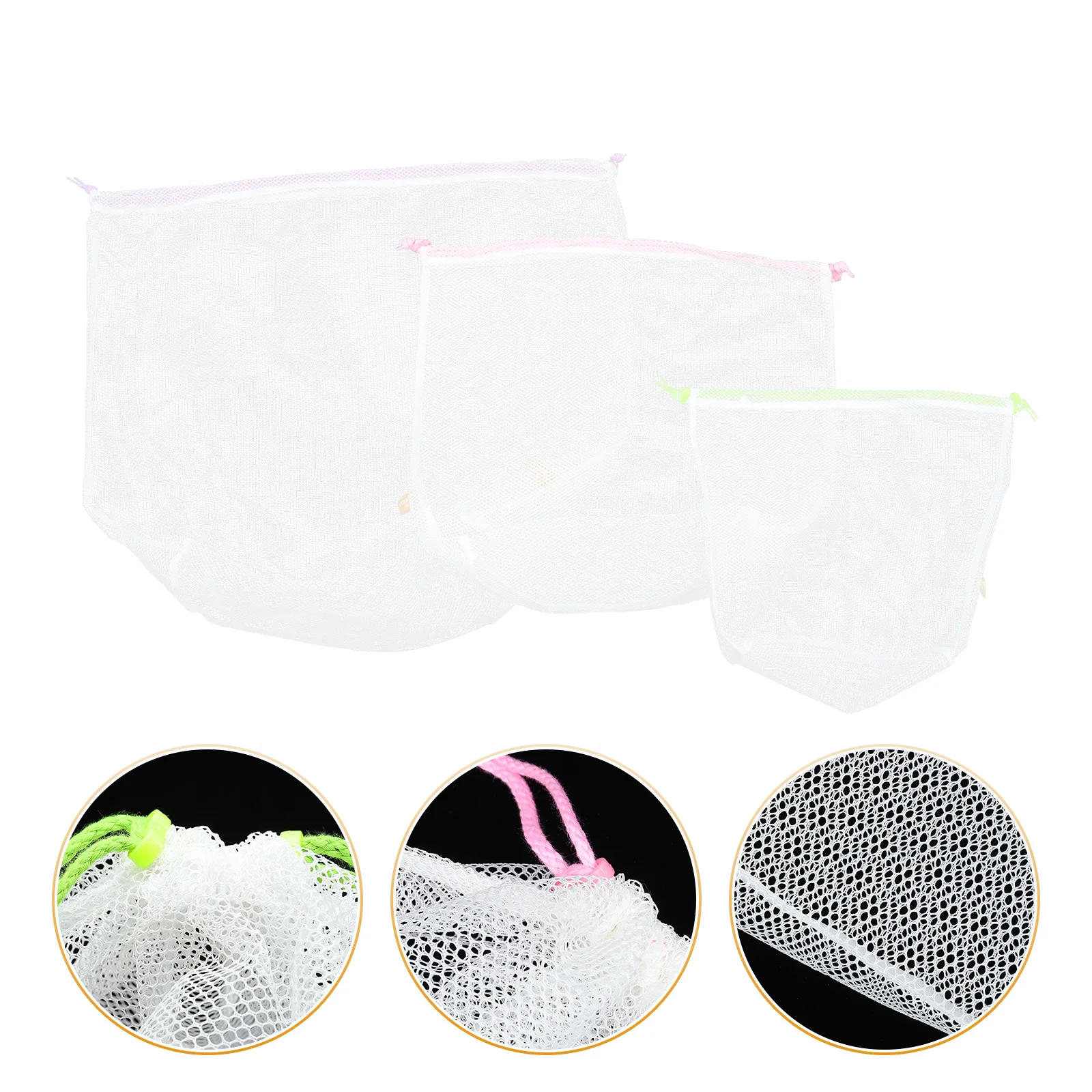 3pcs Foldable Laundry Bags Dirty Clothes Mesh Wash Sacks Drawstring Travel Storage Sorting College Apartment
3pcs Foldable Laundry Bags Dirty Clothes Mesh Wash Sacks Drawstring Travel Storage Sorting College Apartment