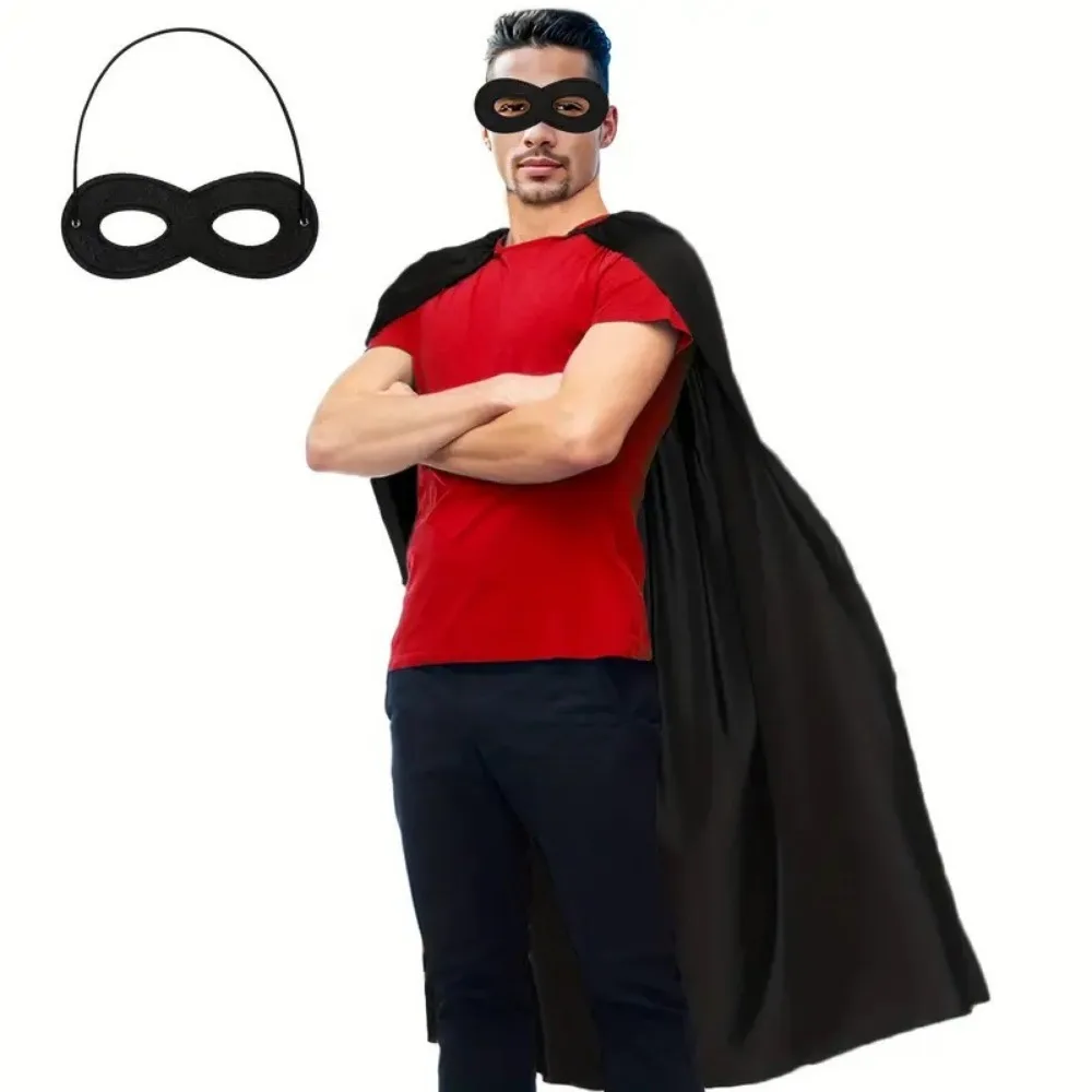 2Pcs/Set Solid Color Adult Superhero Cape with Eye Mask Long Cape Dress Up Halloween Superhero Cloak Clothing Props
2Pcs/Set Solid Color Adult Superhero Cape with Eye Mask Long Cape Dress Up Halloween Superhero Cloak Clothing Props