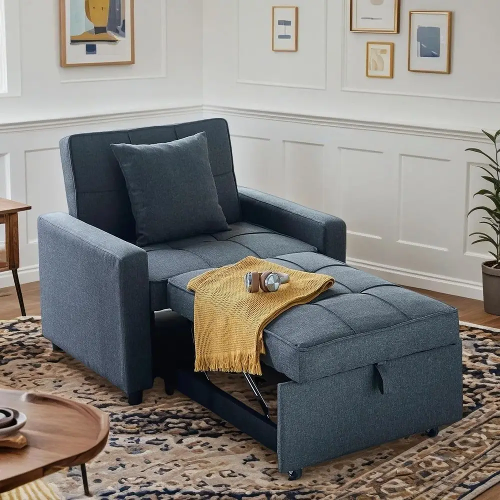 Трансформируемое кресло-кровать, раскладное кресло с дополнительной подушкой, диван-кровать с 4 регулируемыми положениями, трансформируемый диван-лежак
Трансформируемое кресло-кровать, раскладное кресло с дополнительной подушкой, диван-кровать с 4 регулируемыми положениями, трансформируемый диван-лежак