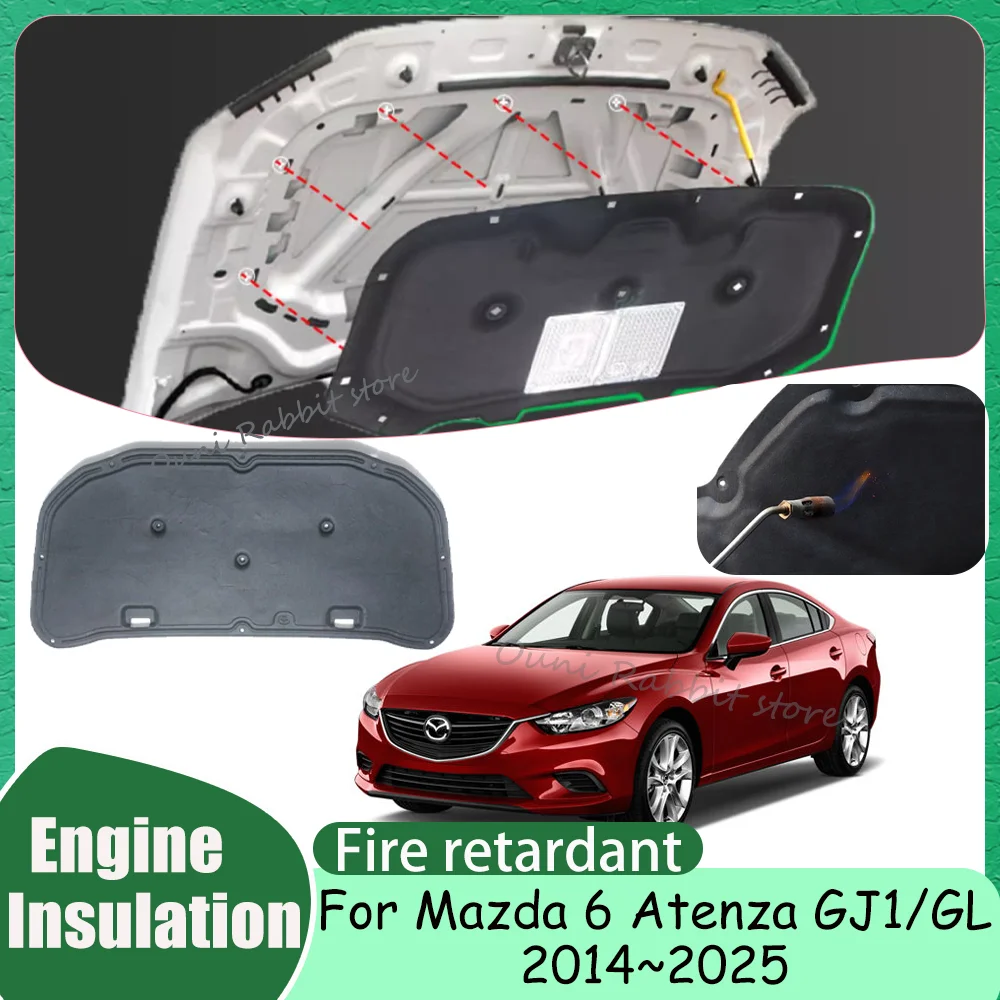 For Mazda 6 Atenza GJ1/GL 2014~2025 2015 2016 Car Hood Thermal lining Engine Soundproof Cotton Insulation Mat Cover Accessories
For Mazda 6 Atenza GJ1/GL 2014~2025 2015 2016 Car Hood Thermal lining Engine Soundproof Cotton Insulation Mat Cover Accessories