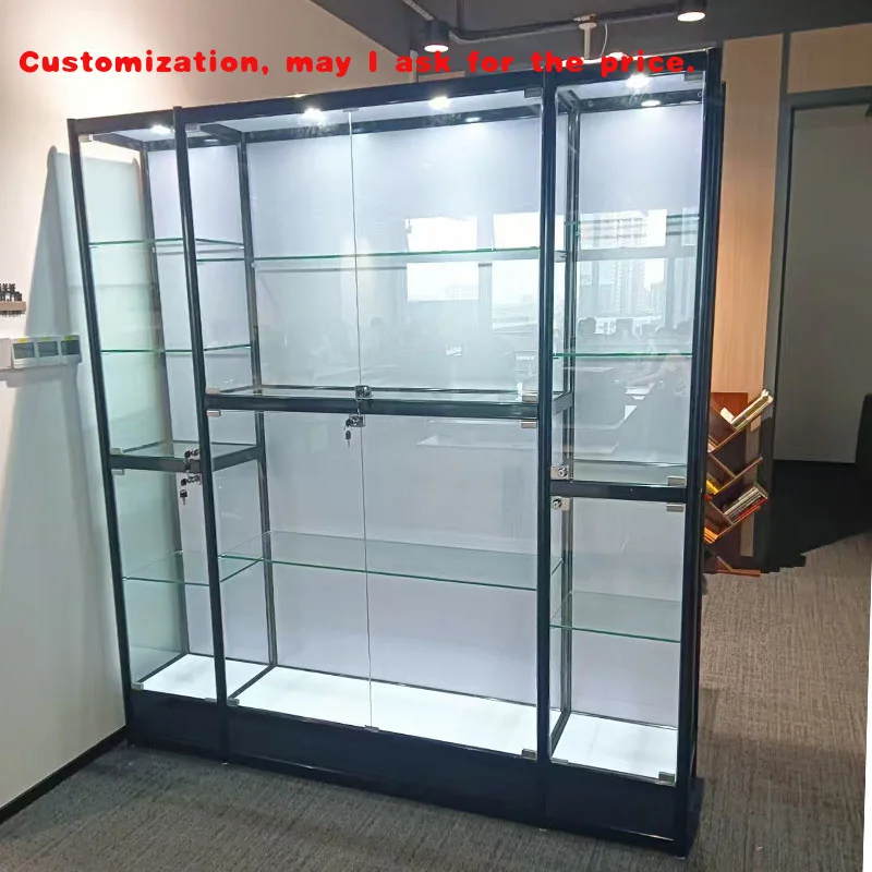 custom.Large Capacity Glass Cabinets Durable Vitrine Glass Showcase with Colorful Led Light Full Size Glass Shelves Smoke Store
custom.Large Capacity Glass Cabinets Durable Vitrine Glass Showcase with Colorful Led Light Full Size Glass Shelves Smoke Store