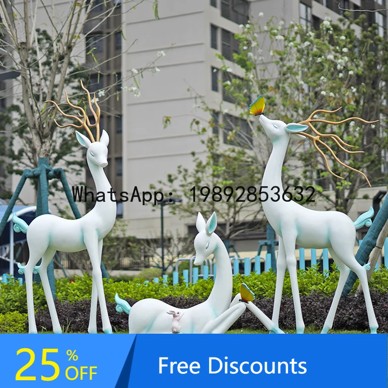 ZK Outdoor Abstract Deer Sculpture Fiberglass Decorative Landscaping Ornament
ZK Outdoor Abstract Deer Sculpture Fiberglass Decorative Landscaping Ornament