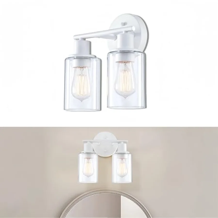 2-Light Bathroom Vanity Light, Bathroom Light Fixture with Clear Glass Shade Including E26 Medium Base, Bulb NOT Included, Vani
2-Light Bathroom Vanity Light, Bathroom Light Fixture with Clear Glass Shade Including E26 Medium Base, Bulb NOT Included, Vani