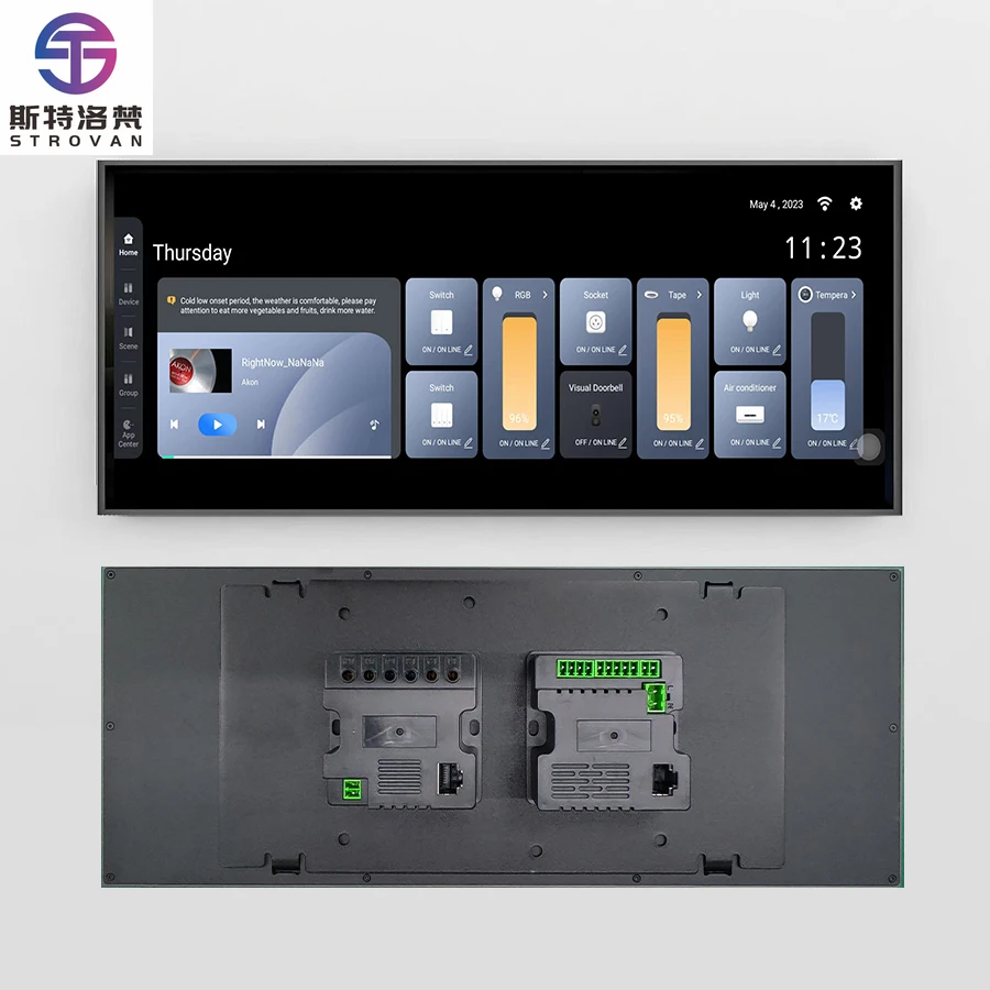 STLF Smart Home System 12 Inch Wifi Multi-function Music Host Touch Screen Zigbee Gateway Ble Wall Tuya Central Control Panel