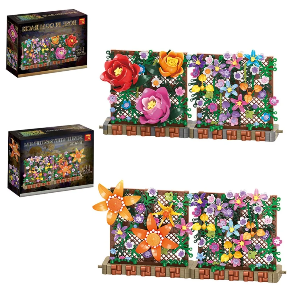 Flower Garden Trellis Rose Building Blocks Floral Fence Chrysanthemum Plant Creative DIY Bricks Desktop Decoration Girls Toy
Flower Garden Trellis Rose Building Blocks Floral Fence Chrysanthemum Plant Creative DIY Bricks Desktop Decoration Girls Toy