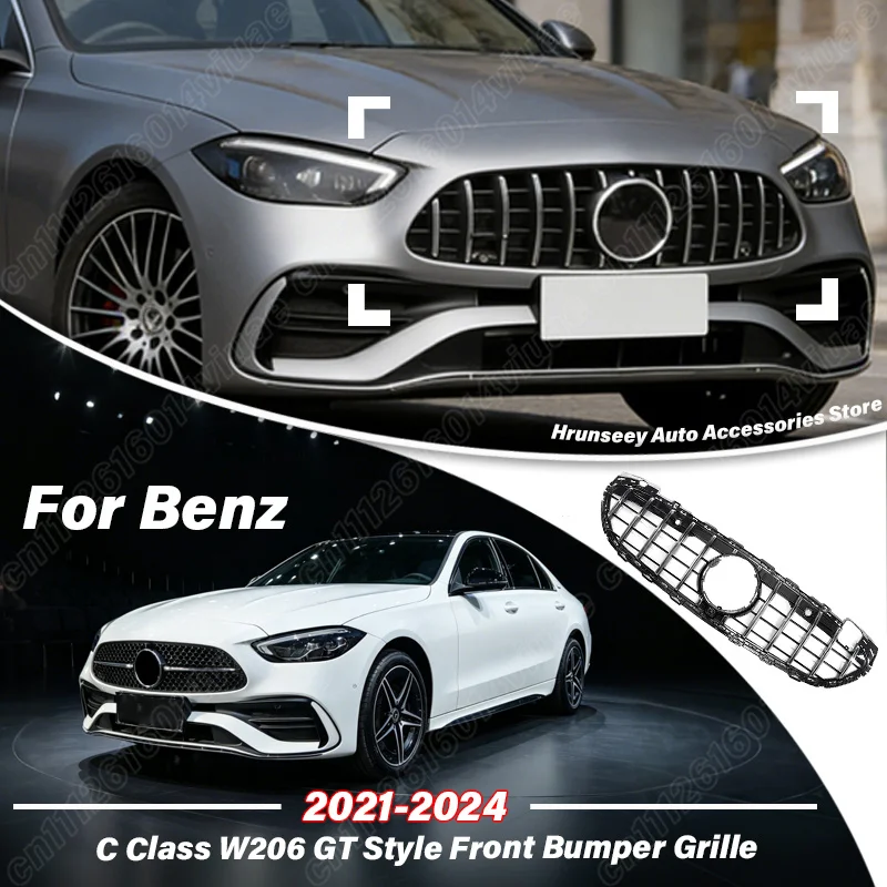 For Mercedes Benz C Class W206 Sedan 2021 2022 2023 2024 GT Style Front Racing Radiator Kidney Grille Car Exterior Tuning Kit
For Mercedes Benz C Class W206 Sedan 2021 2022 2023 2024 GT Style Front Racing Radiator Kidney Grille Car Exterior Tuning Kit