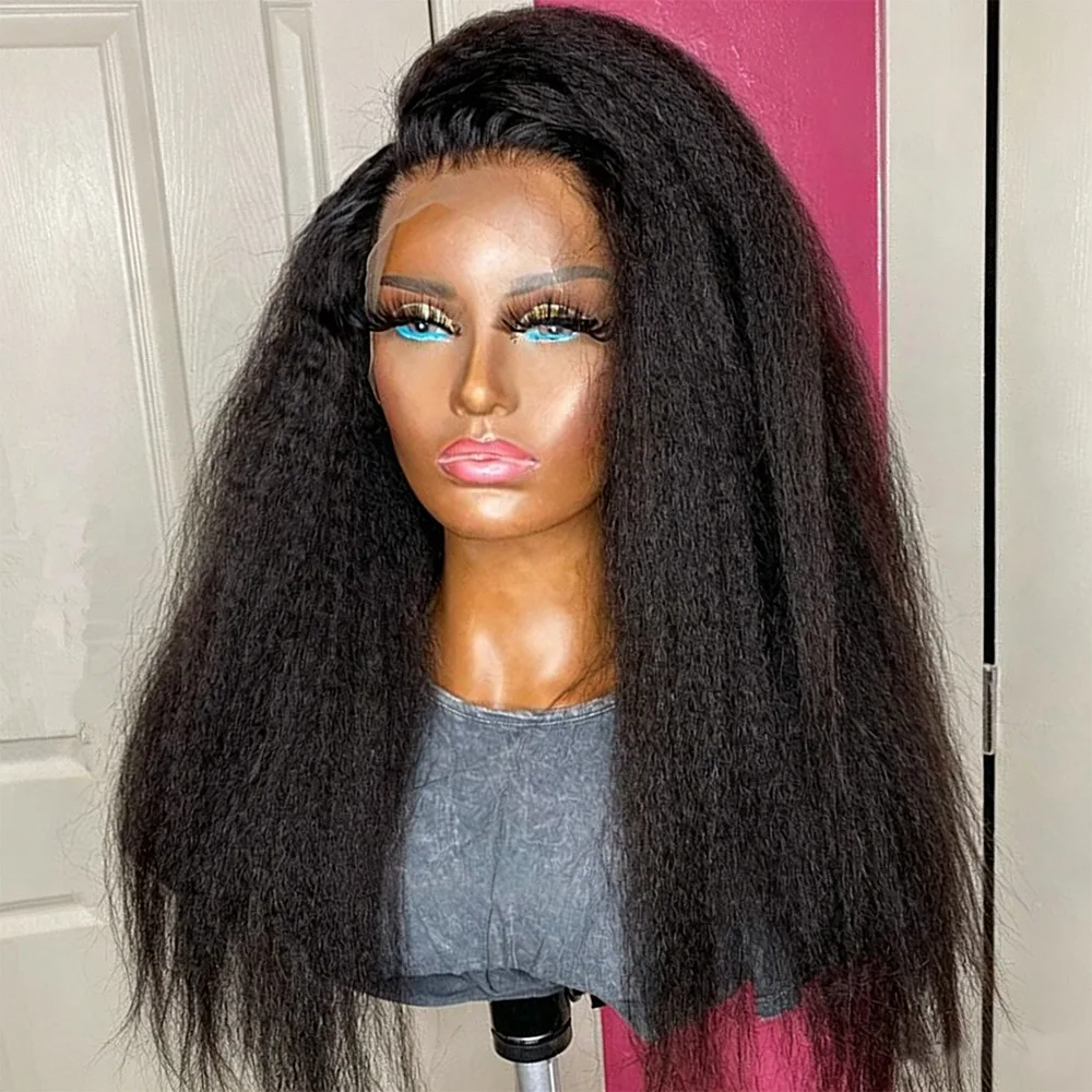 Human Hair Lace Front Wig Kinky Straight 13x4 13X6 Hd Transparent Human Hair Lace Frontal Wigs Natural Black Yaki Straight Wig
Human Hair Lace Front Wig Kinky Straight 13x4 13X6 Hd Transparent Human Hair Lace Frontal Wigs Natural Black Yaki Straight Wig