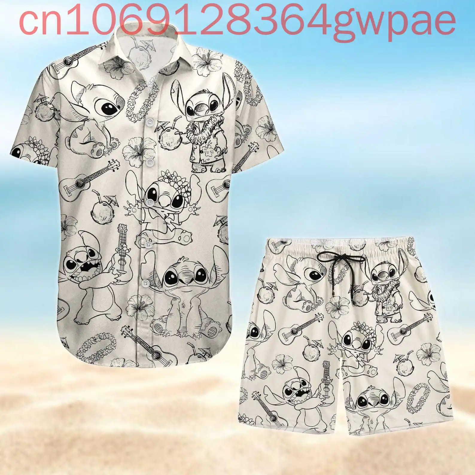 Cartoon Stitch Hawaiian Shirt and Beach Shorts Set Men's Women's Disney Summer Casual Vacation Short Sleeve Shirt Pants Suit
Cartoon Stitch Hawaiian Shirt and Beach Shorts Set Men's Women's Disney Summer Casual Vacation Short Sleeve Shirt Pants Suit