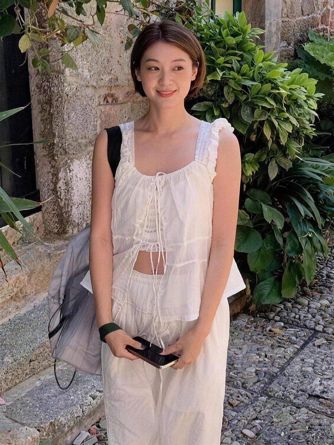 Viaplain Zhang Zixuan Women's Summer Lightweight Breathable Open Cardigan Drawstring Versatile Vest Cotton U-Neck Short Style
Viaplain Zhang Zixuan Women's Summer Lightweight Breathable Open Cardigan Drawstring Versatile Vest Cotton U-Neck Short Style