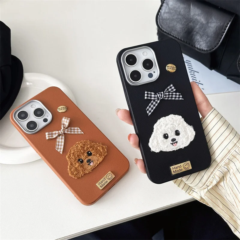 Funny Embroidery Puppies Phone Case For iPhone 15 16 Pro 11 12 13 14 16 Pro Max Cover Shockproof Cute Cases Funda 15 16pro Capa
Funny Embroidery Puppies Phone Case For iPhone 15 16 Pro 11 12 13 14 16 Pro Max Cover Shockproof Cute Cases Funda 15 16pro Capa