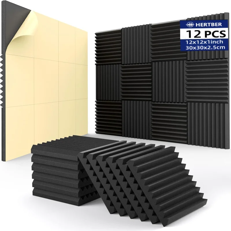 Self Adhesive High Density Acoustic Foam Soundproof Panels Noise Reduction Wall Padding For Studio Home Theater Black 12 Pcs
Self Adhesive High Density Acoustic Foam Soundproof Panels Noise Reduction Wall Padding For Studio Home Theater Black 12 Pcs