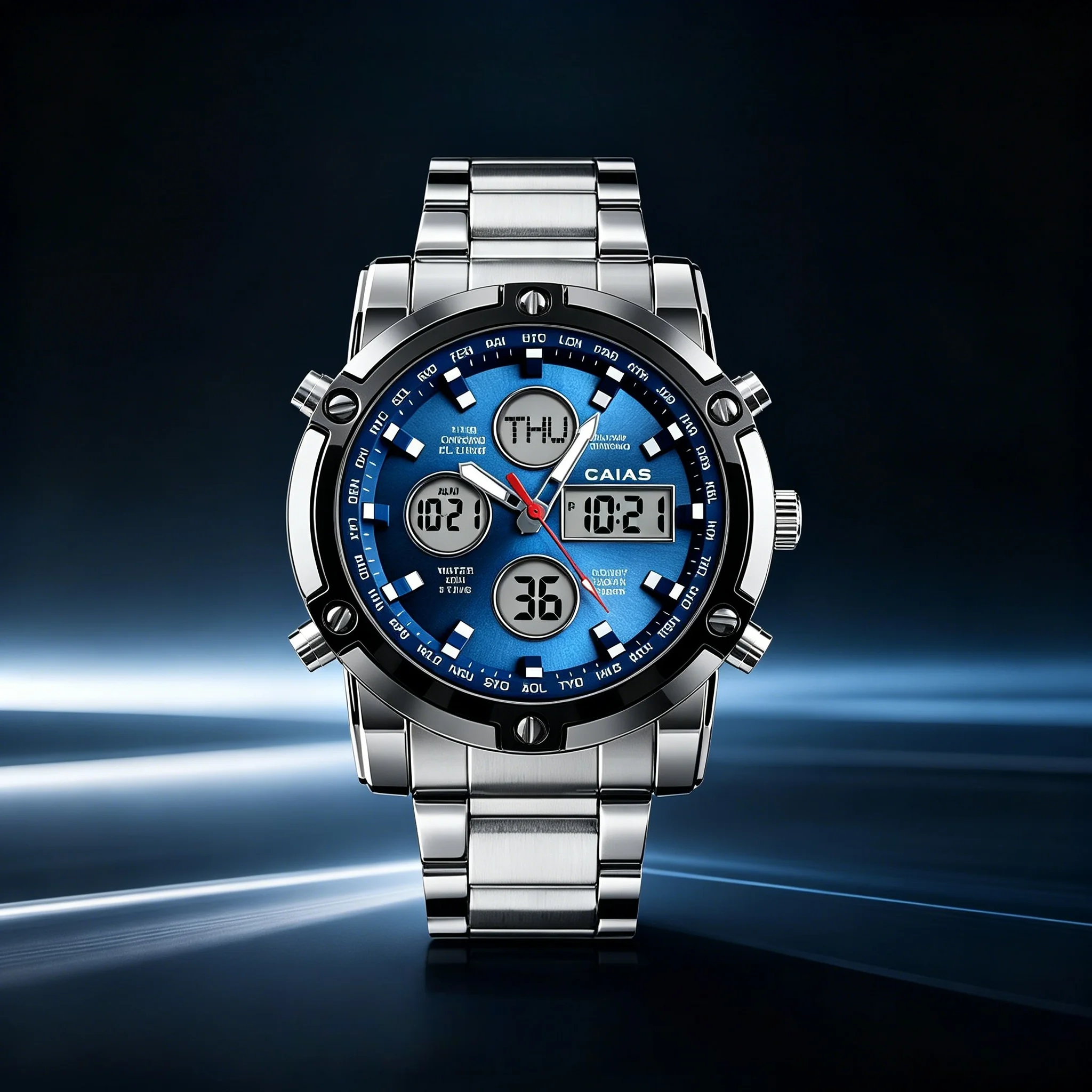 42mm Large Dial, Men's Dual-Display Multifunctional Waterproof Outdoor Sports Digital Watch with Luminous Hands
42mm Large Dial, Men's Dual-Display Multifunctional Waterproof Outdoor Sports Digital Watch with Luminous Hands