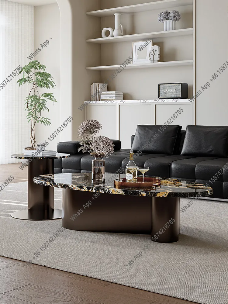 J Italian Minimalist Universe Gold Marble Coffee Table High-end Villa Large Flat Stainless Steel Designer Edge
J Italian Minimalist Universe Gold Marble Coffee Table High-end Villa Large Flat Stainless Steel Designer Edge