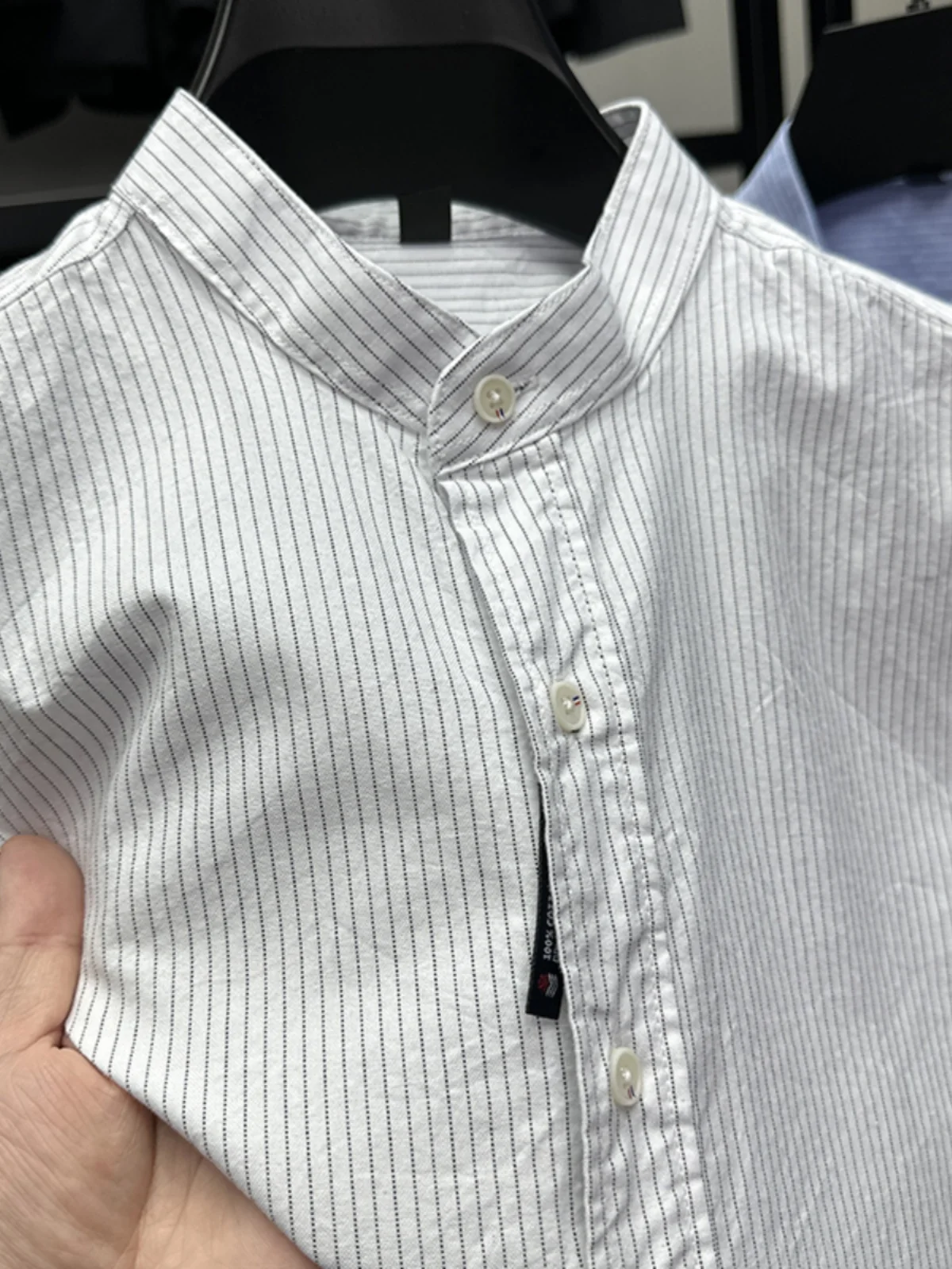 Fashionable Striped Business Casual Long Sleeve Shirt Men's Slim Fit Stand Collar Shirt Spring Autumn New Style Tailored Shirt
Fashionable Striped Business Casual Long Sleeve Shirt Men's Slim Fit Stand Collar Shirt Spring Autumn New Style Tailored Shirt