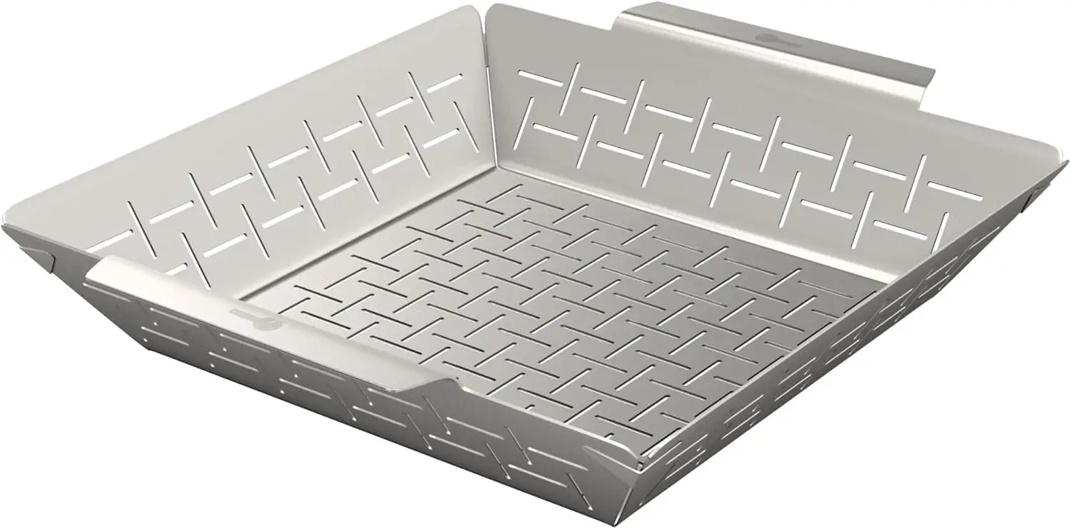 Non Stick BBQ Grill Basket for Vegetables, Meat, Fish, Shrimp & Fruit - Dishwasher Safe Stainless Steel - Large Grid Pan for Grilling
Non Stick BBQ Grill Basket for Vegetables, Meat, Fish, Shrimp & Fruit - Dishwasher Safe Stainless Steel - Large Grid Pan for Grilling