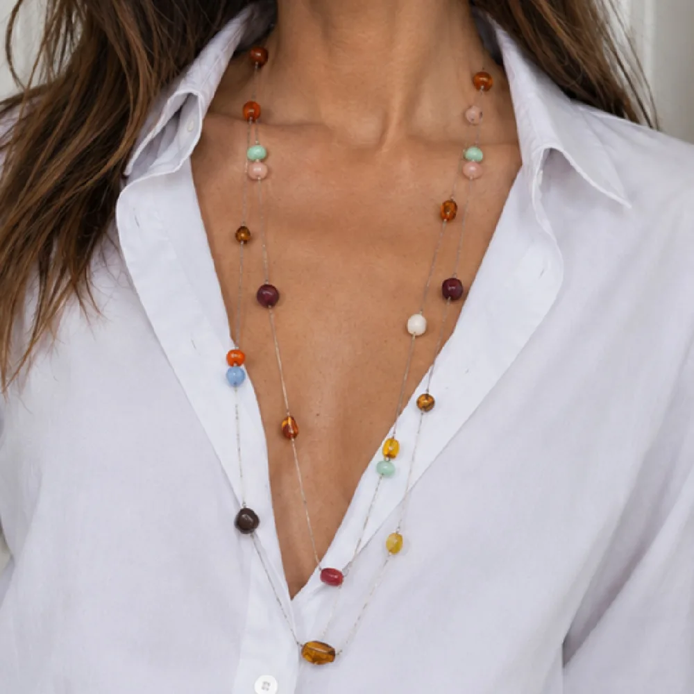 Ingemark Bohemian Colorful Acrylic Beads Long Necklace for Women Korean Fashion Double Layer Stackable Chokers Sweater Chain New
Ingemark Bohemian Colorful Acrylic Beads Long Necklace for Women Korean Fashion Double Layer Stackable Chokers Sweater Chain New