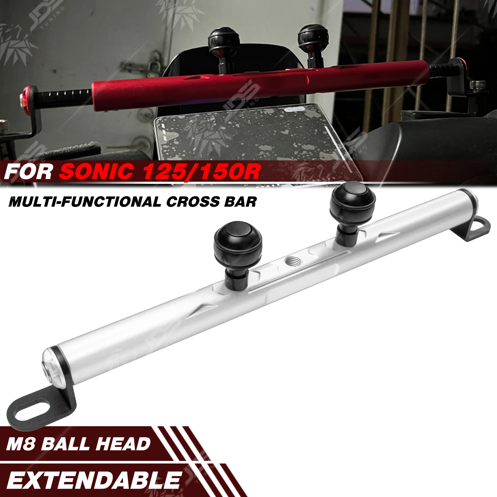JDSTUNING For HONDA SONIC 125/150R Crossbar Balance Beam Multifunction Bar Phone Holder Bracket Accessories Parts
JDSTUNING For HONDA SONIC 125/150R Crossbar Balance Beam Multifunction Bar Phone Holder Bracket Accessories Parts