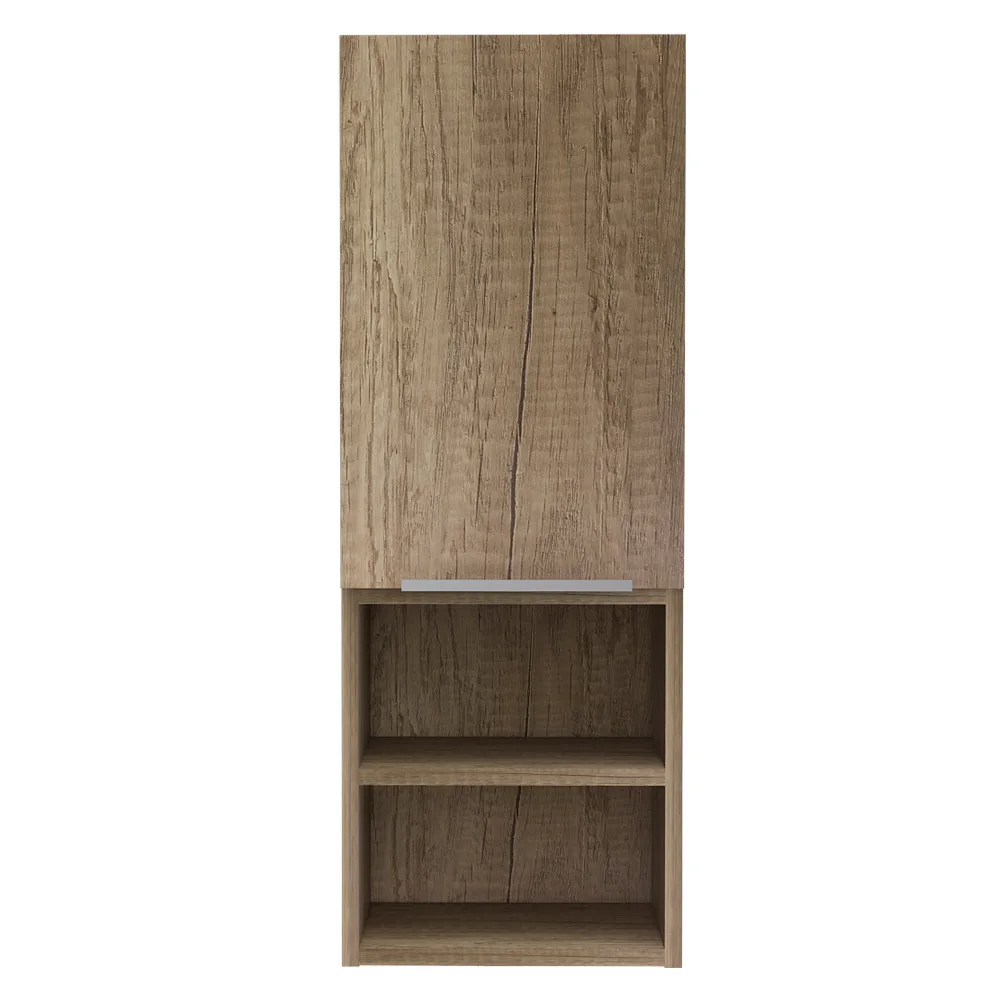Rectangular 2 light oak mirror cabinets