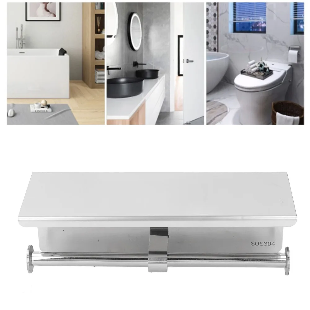 Stainless Steel Toilet Paper Holder Black Silver Mirror Shiny Toilet Paper Shelf Holder Rustproof Practical
Stainless Steel Toilet Paper Holder Black Silver Mirror Shiny Toilet Paper Shelf Holder Rustproof Practical