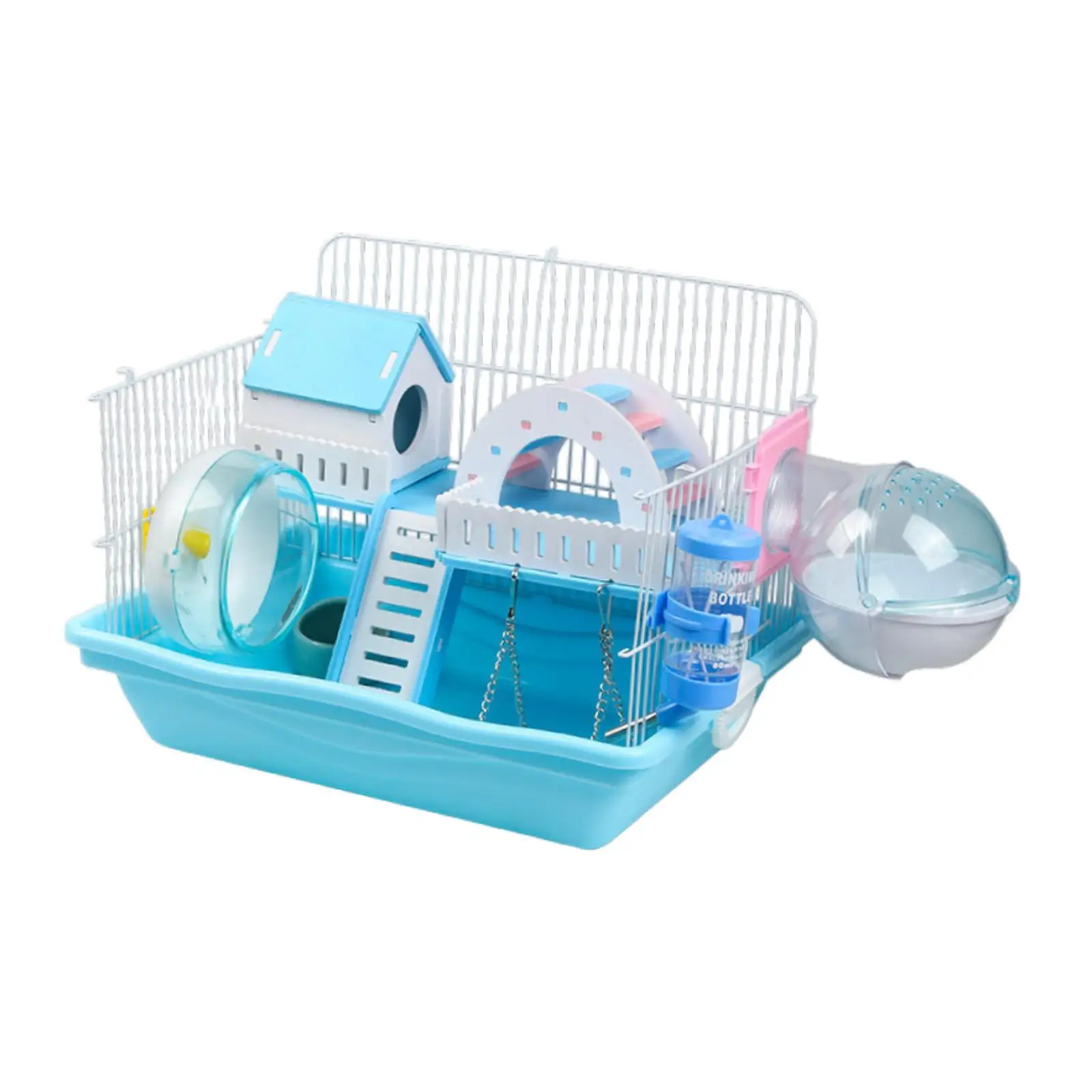 Hide House Uncapped with Exercise Wheel, Swing, Bathroom Small Animal Cage for Chinchilla African Hedgehog Mice Gerbil Syrian
Hide House Uncapped with Exercise Wheel, Swing, Bathroom Small Animal Cage for Chinchilla African Hedgehog Mice Gerbil Syrian