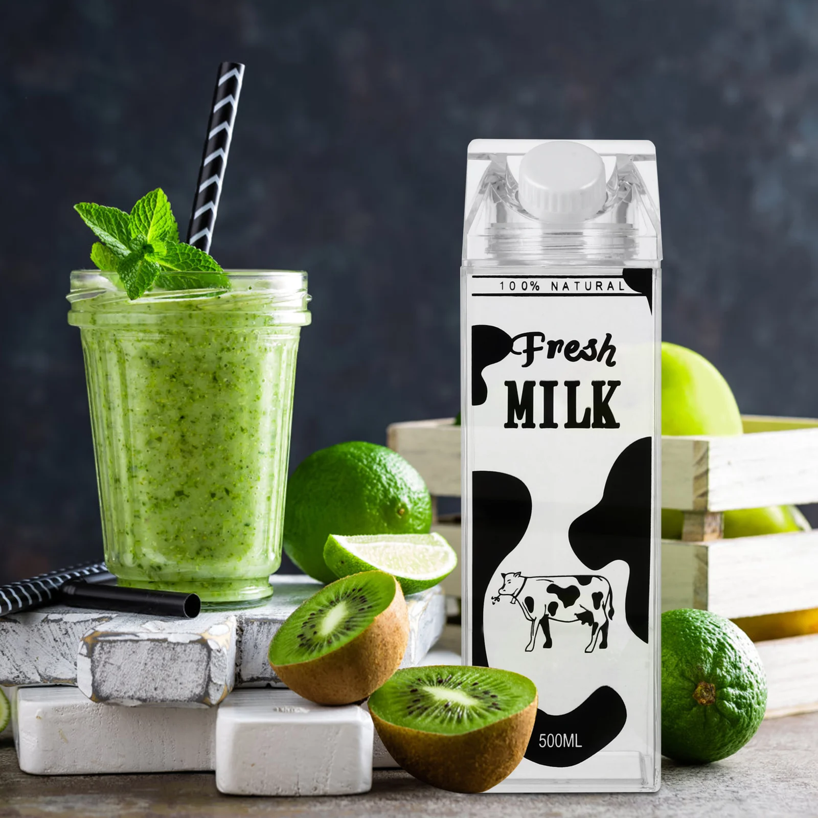 500 Ml Milk Bottle Beverage Mug Leak-proof Square Container Portable Water Plastic Cup Anti-leak Travel Jugs
500 Ml Milk Bottle Beverage Mug Leak-proof Square Container Portable Water Plastic Cup Anti-leak Travel Jugs