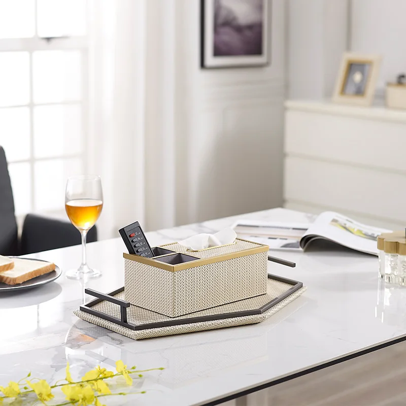 Nordic light luxury woven leather pattern household multifunctional tissue box, living room storage, high-end leather box
Nordic light luxury woven leather pattern household multifunctional tissue box, living room storage, high-end leather box