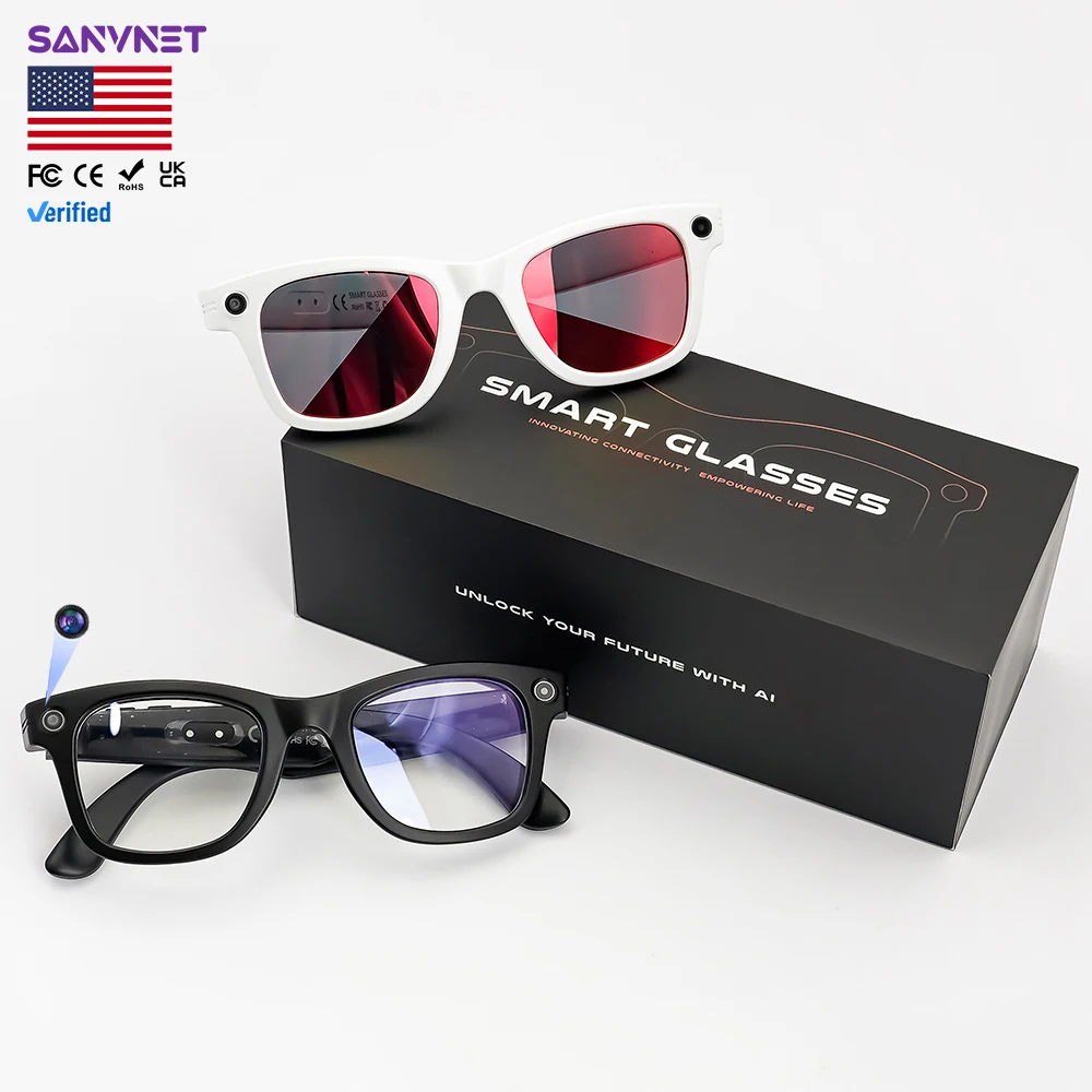 2026 SANVNET GS4 MAX smart glasses with camera 1080p video translation sunglasses BT audio AI smart glasses with dual lens
2026 SANVNET GS4 MAX smart glasses with camera 1080p video translation sunglasses BT audio AI smart glasses with dual lens