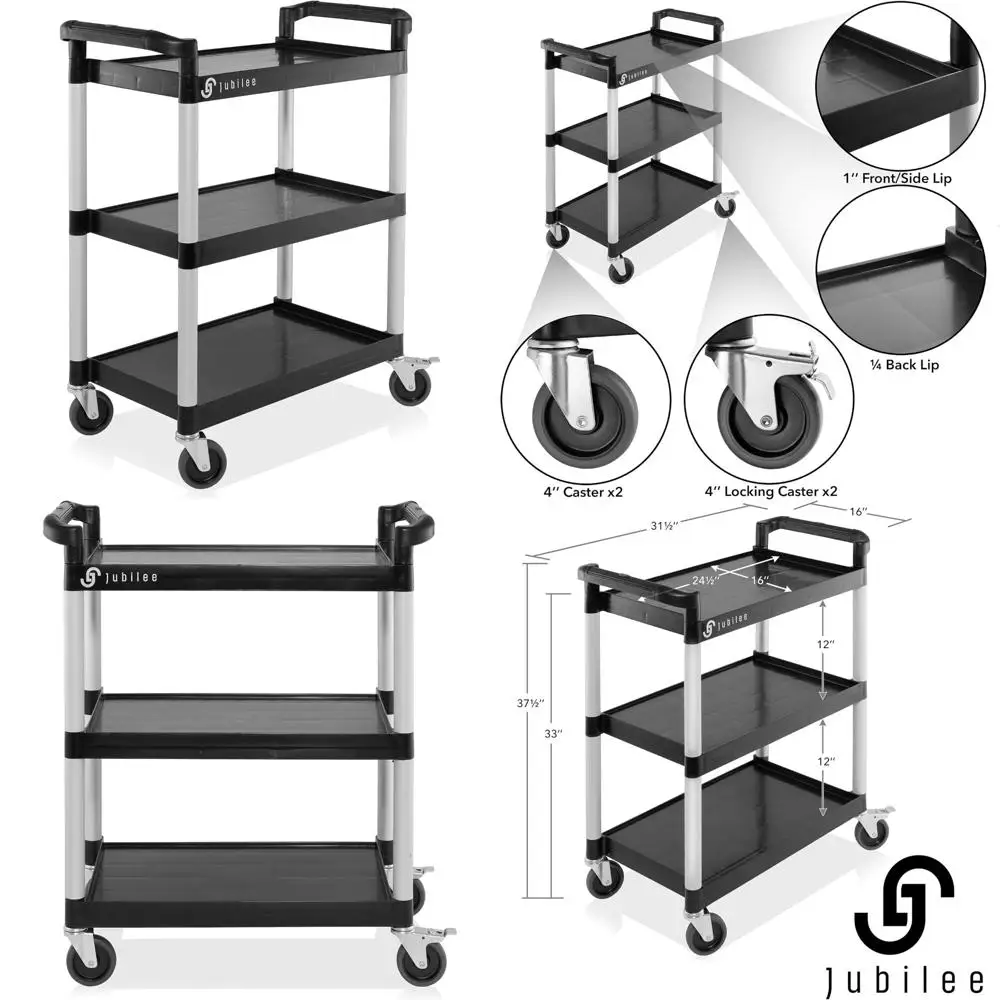 Мобильная тележка с тремя полками, 31,5 x 37,5
Мобильная тележка с тремя полками, 31,5 x 37,5
