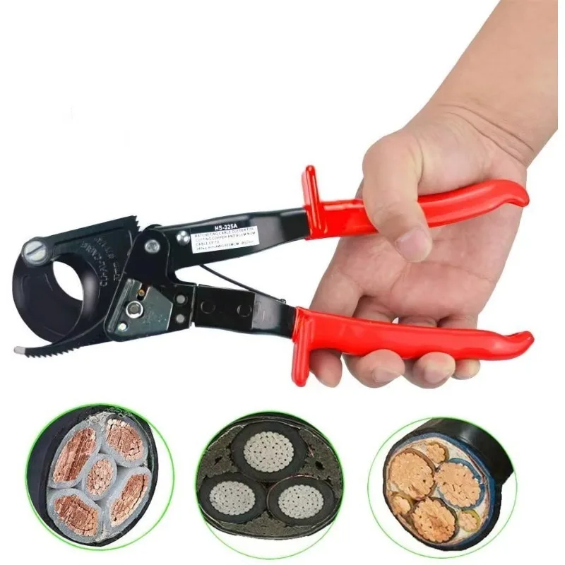 HS-325A Ratchet Cable Cutter For 240mm² Wire Cutting Manual Electrician Repair Hand Tool
HS-325A Ratchet Cable Cutter For 240mm² Wire Cutting Manual Electrician Repair Hand Tool