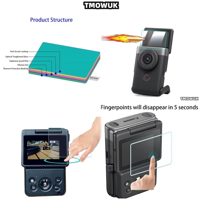 For Canon Powershot V10, Durable Hard Tempered Glass Protector, Full Cover For LCD In Vlog Cameras, HD Film
For Canon Powershot V10, Durable Hard Tempered Glass Protector, Full Cover For LCD In Vlog Cameras, HD Film