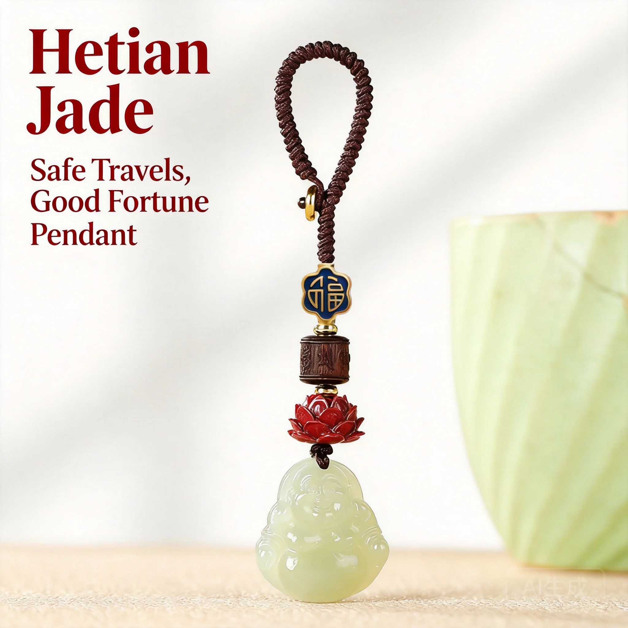 Natural Hetian Jade Maitreya Buddha Keychain 2026 Chinese Style Car Bag Hanging Ornament With Cinnabar Lotus Red Sandalwood Six
Natural Hetian Jade Maitreya Buddha Keychain 2026 Chinese Style Car Bag Hanging Ornament With Cinnabar Lotus Red Sandalwood Six