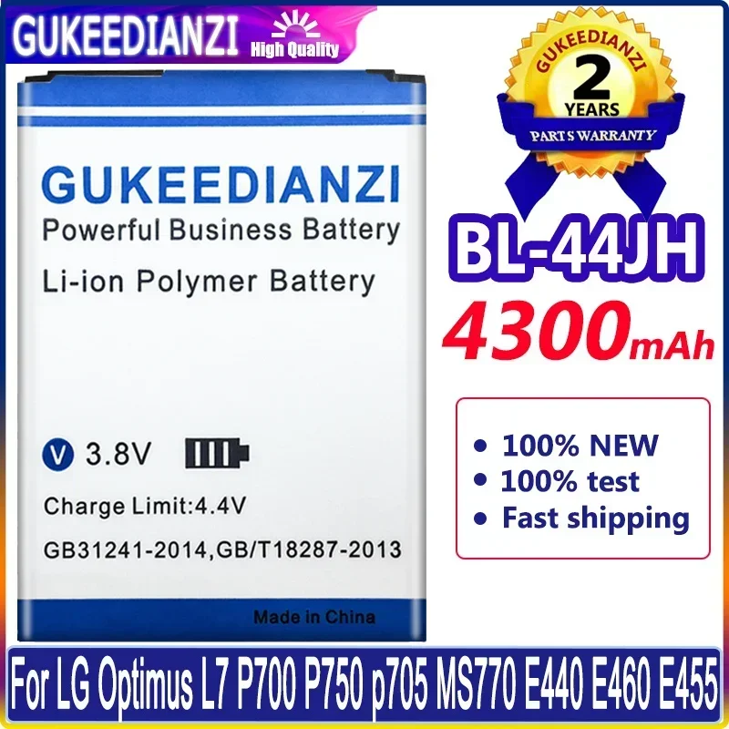 Новый аккумулятор GUKEEDIANZI 4300 мАч для LG Optimus P705 L4 E440 E460 P700 LS860 MS770 LG730 US730 BL44JH
Новый аккумулятор GUKEEDIANZI 4300 мАч для LG Optimus P705 L4 E440 E460 P700 LS860 MS770 LG730 US730 BL44JH