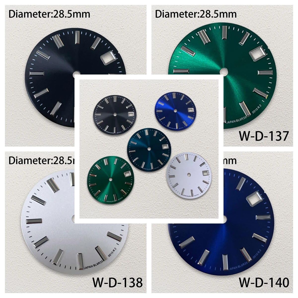 28.5mm G S Logo Sunburst Dial Fit NH35/NH36 Japan Automatic Movement High-Quality Solid Nail Dial Watch Modification Accessories
28.5mm G S Logo Sunburst Dial Fit NH35/NH36 Japan Automatic Movement High-Quality Solid Nail Dial Watch Modification Accessories
