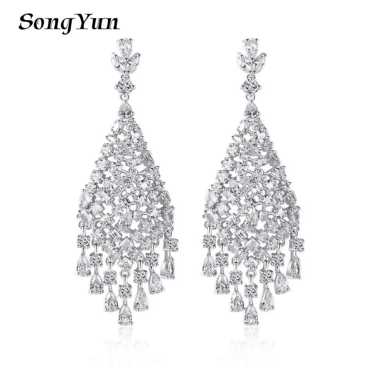 SYYG Jewelry MHT Quality Brass Stud Earrings Dangle CZ 7A Zircon Modern Elegant Women Earring Jewelry
SYYG Jewelry MHT Quality Brass Stud Earrings Dangle CZ 7A Zircon Modern Elegant Women Earring Jewelry