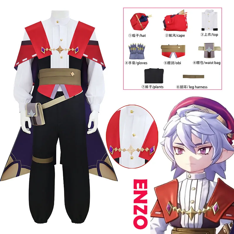 Anime Game Roco Kingdom Cosplay Costume enzo top cape Accessories Nice cosplay outfit for Adults Convention Dark Wizard Restor
Anime Game Roco Kingdom Cosplay Costume enzo top cape Accessories Nice cosplay outfit for Adults Convention Dark Wizard Restor