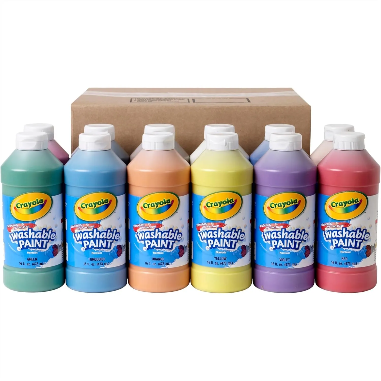 Washable Paint Set for Kids Art Projects, 12 Colors Bulk Classroom Supplies, 16 Oz Each, Ages 3+
Washable Paint Set for Kids Art Projects, 12 Colors Bulk Classroom Supplies, 16 Oz Each, Ages 3+