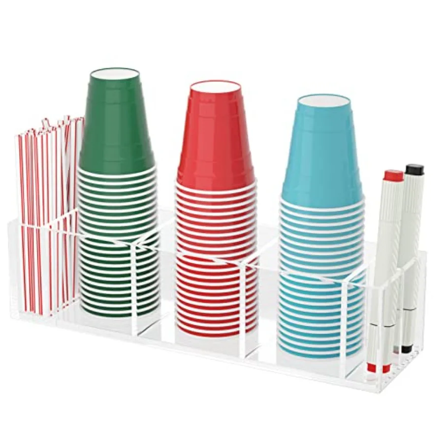 Cup Holder With Marker Slot, Party Dispenser Acrylic Organizer, Mark Your Drink Caddy, Modern Bar Counter Decor
Cup Holder With Marker Slot, Party Dispenser Acrylic Organizer, Mark Your Drink Caddy, Modern Bar Counter Decor