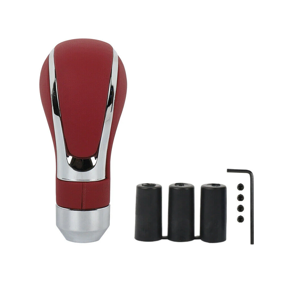 Red Leather Aluminum Alloy Manual Auto Car Gear Stick Shift Knob Shifter Lever With 3 Rubber Sleeves
Red Leather Aluminum Alloy Manual Auto Car Gear Stick Shift Knob Shifter Lever With 3 Rubber Sleeves
