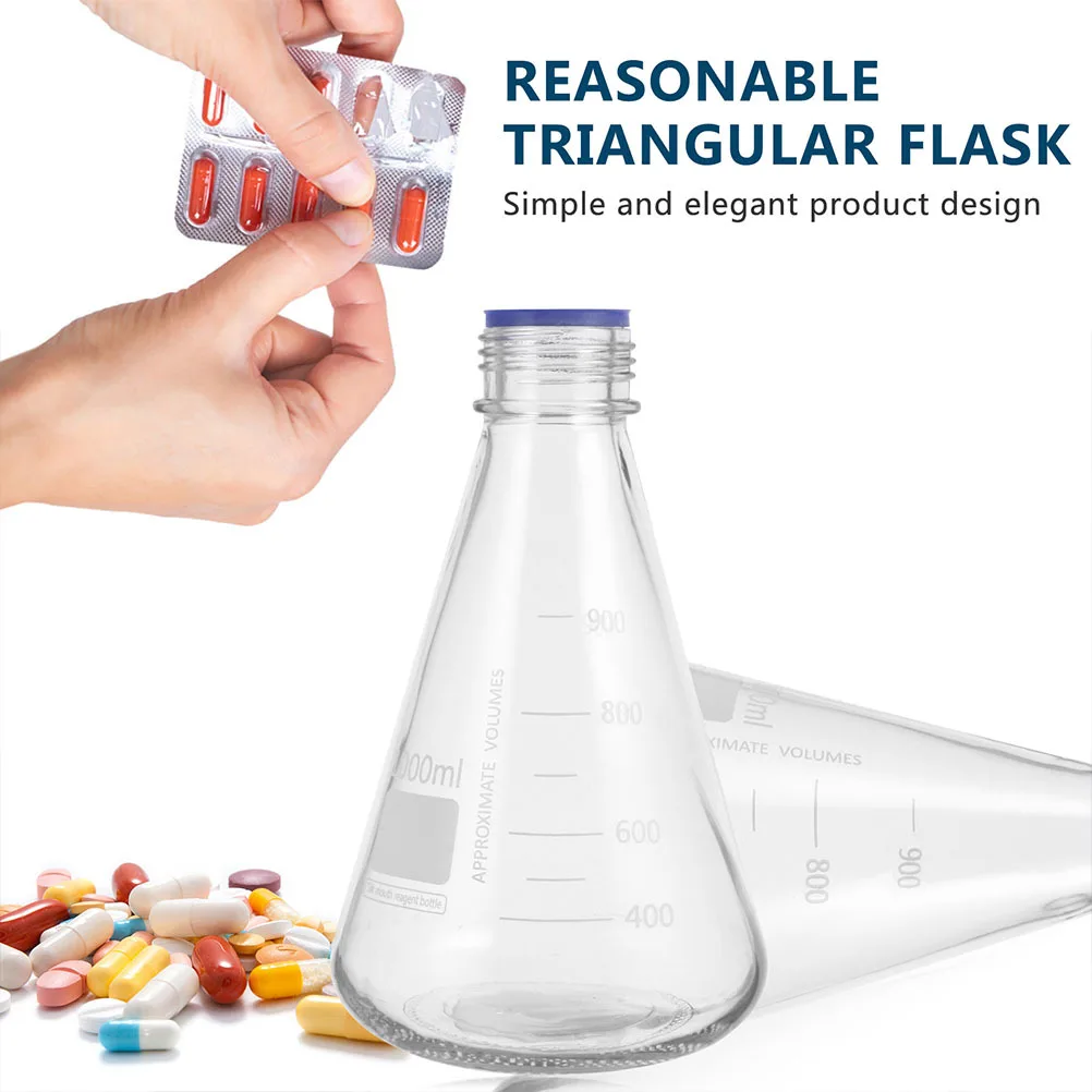 2Pcs Glass Conical Flasks 1000Ml Reagent Bottles Laboratory Experiment Supplies Stable Base Accurate Scale Glass Conical Flasks
2Pcs Glass Conical Flasks 1000Ml Reagent Bottles Laboratory Experiment Supplies Stable Base Accurate Scale Glass Conical Flasks