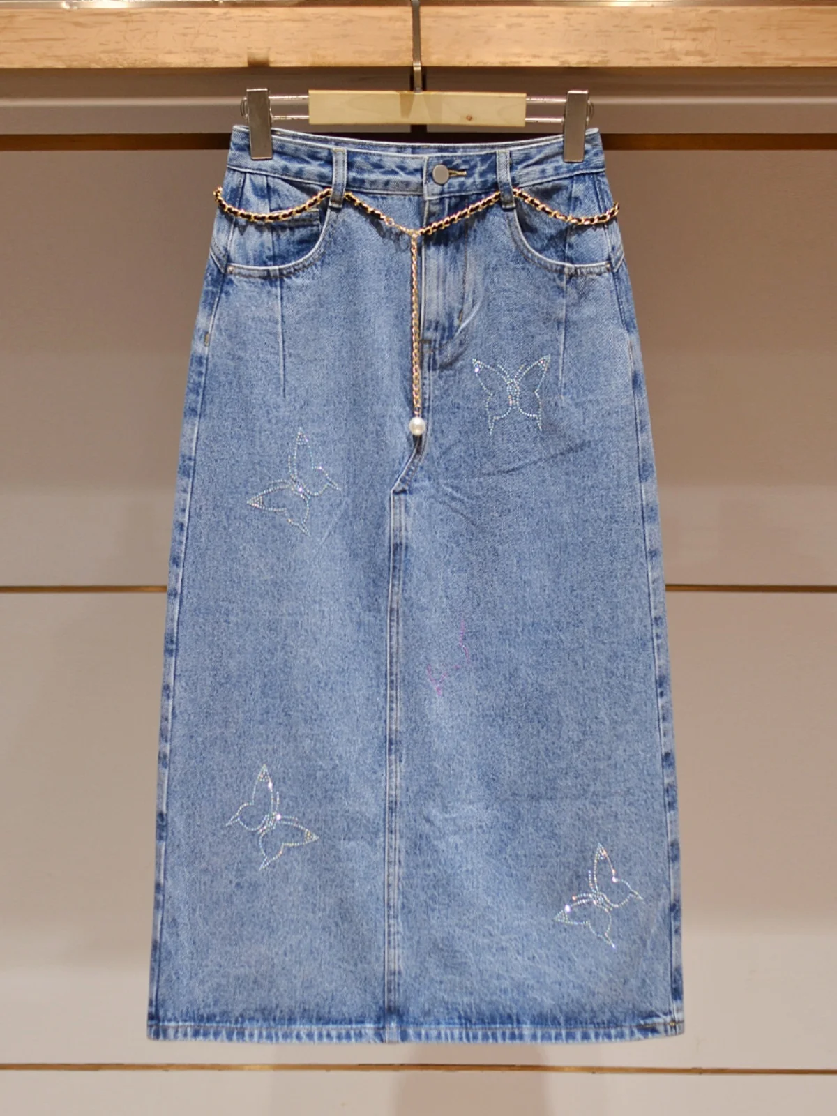 Chic Mid-Length A-Line Denim Skirt for Women with Knot Blue Wraparound High Waist Lace Commute Sle Casual Fit
Chic Mid-Length A-Line Denim Skirt for Women with Knot Blue Wraparound High Waist Lace Commute Sle Casual Fit